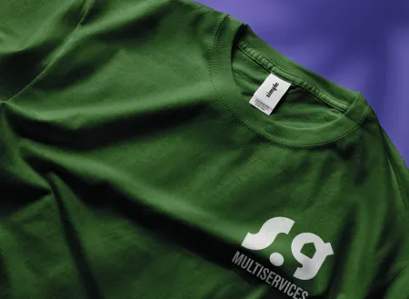 T-shirt vert floqué du logo S.Gie